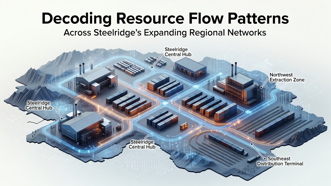 Decoding Resource Flow Patterns Across Steelridge's Expanding Regional Networks
